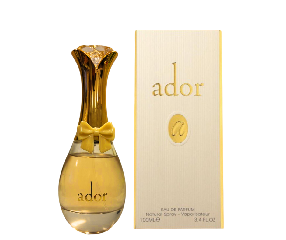 בושם לאישה Ador מבית Fragrance World | או דה פורפיום E.D.P | מ"ל 100 | בהשראת הבושם ז'אדור של דיור