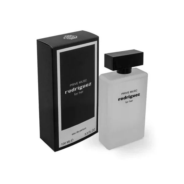 בושם לאישה Prive Musc Rodriguez For Her מבית Fragrance World | או דה פורפיום E.D.P | מ"ל 100 | בהשראת הבושם Narciso Rodriguez For Her Musc Noir | תואם ל נרסיסו רודריגז מאסק נואר