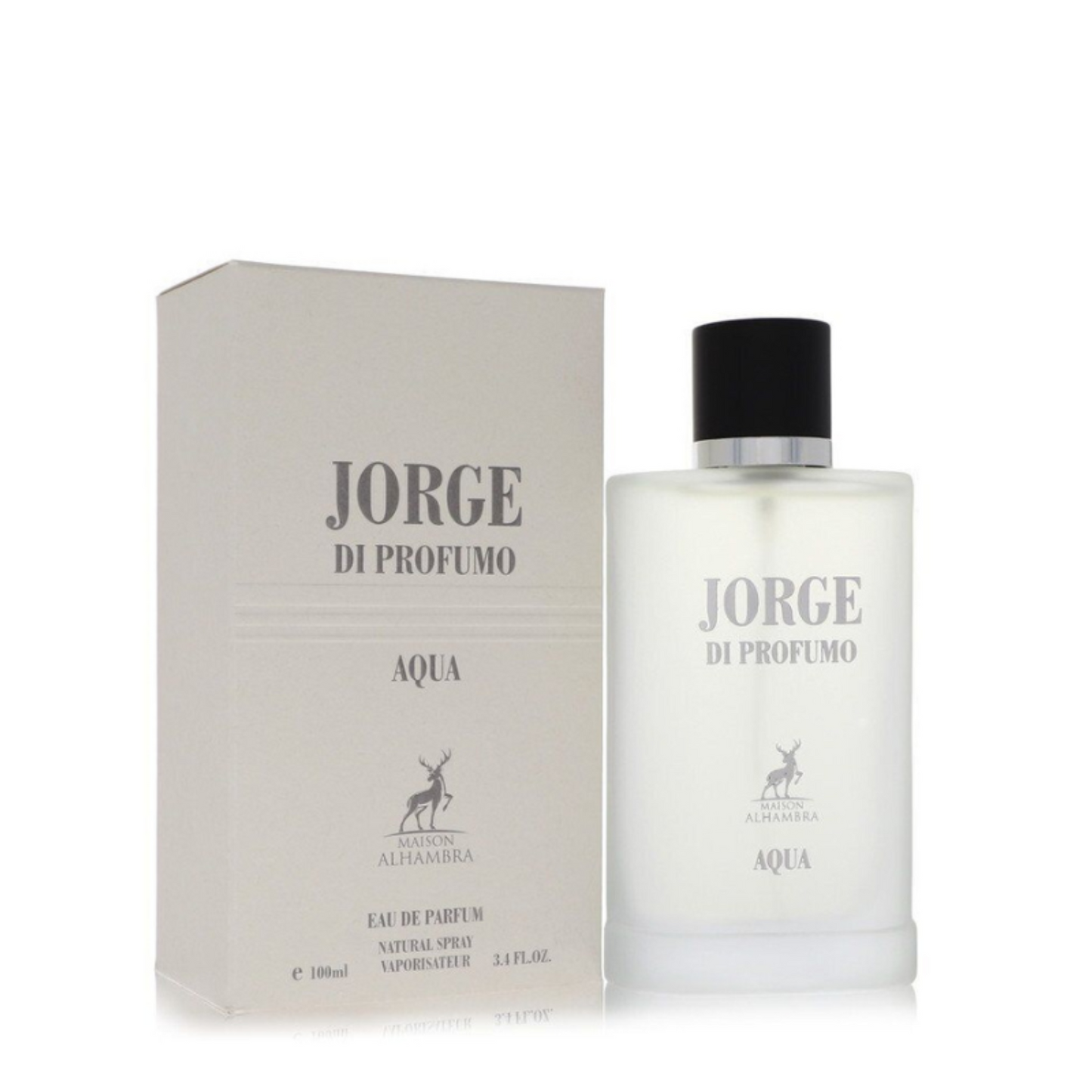 בושם לגבר Jorge di Profumo Aqua מבית Maison Alhambra | או דה פורפיום E.D.P | מ"ל 100 | בהשראת הבושם Acqua di Gio Profumo של Giorgio Armani | תואם ל אקווה די ג'יו פרופומו של ארמני
