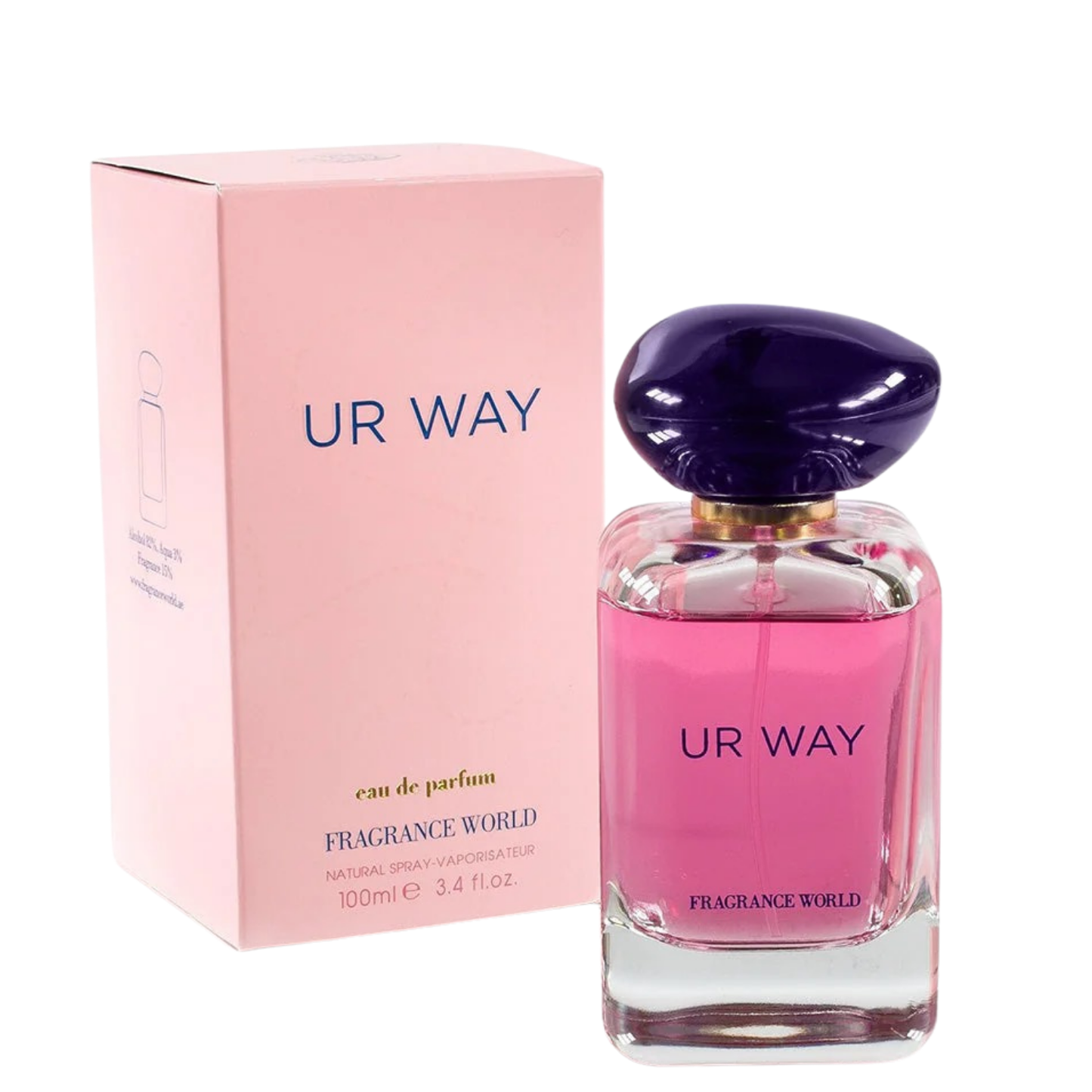 בושם לאישה Ur Way מבית Fragrance World | או דה פורפיום E.D.P | מ"ל 100 | בהשראת הבושם My Way של Giorgio Armani | תואם למאי ווי של ארמני