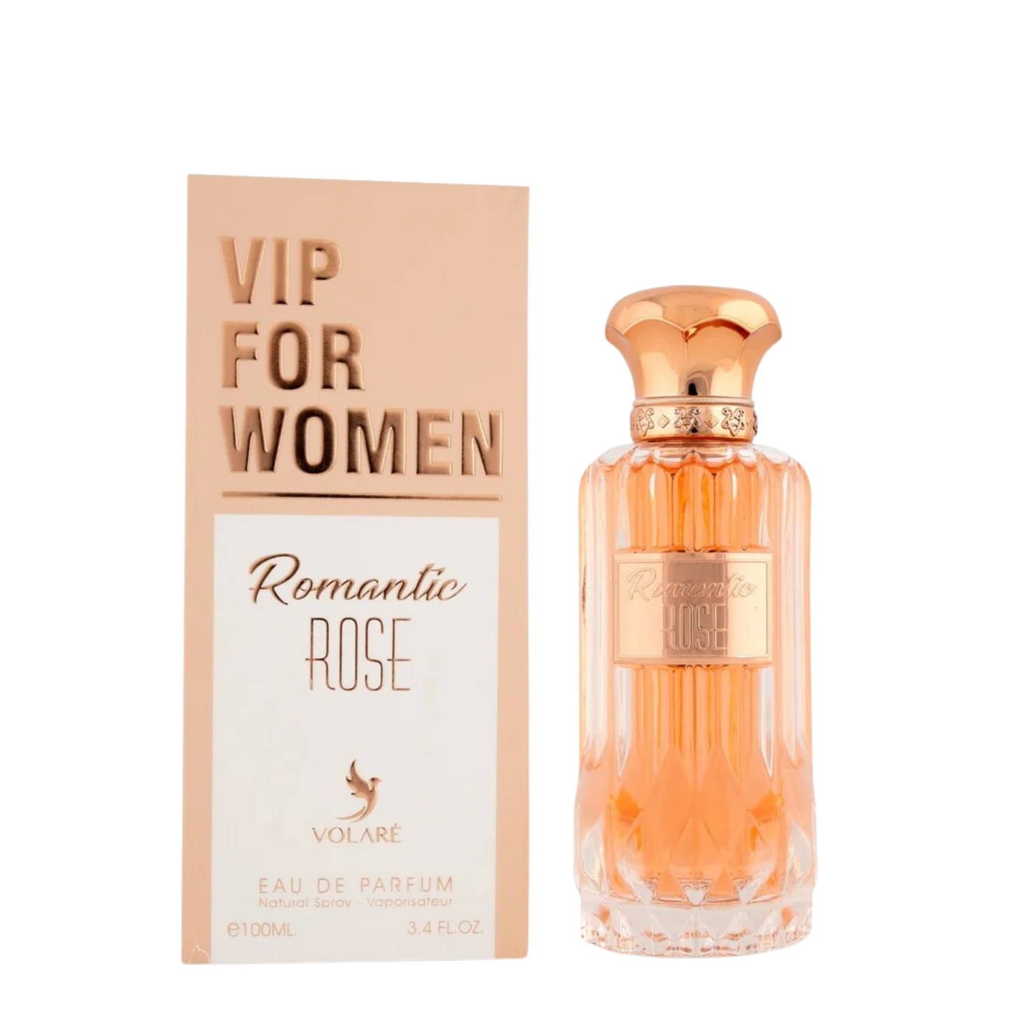 בושם לאישה VIP For Women Romantic Rose מבית Volare | או דה פורפיום E.D.P | מ"ל 100 | בהשראת הבושם 212 רוז של קרולינה הררה